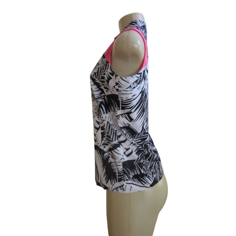 Tail Patti Athletic Top Chalet Black/White Palms in Size Small - Picture 5 of 6